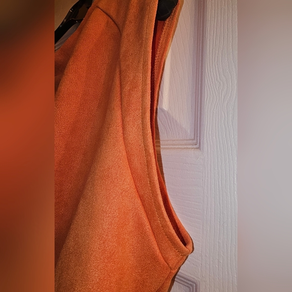 NWOT Faux Suede Co-Ord Crop Top Split Skirt Set Large - Picture 4 of 9